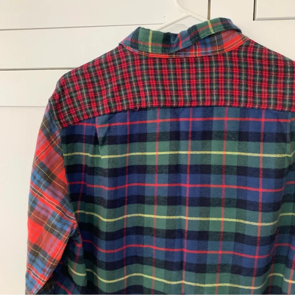 J.Crew Multiprint Flannel Button Shirt Size Medium